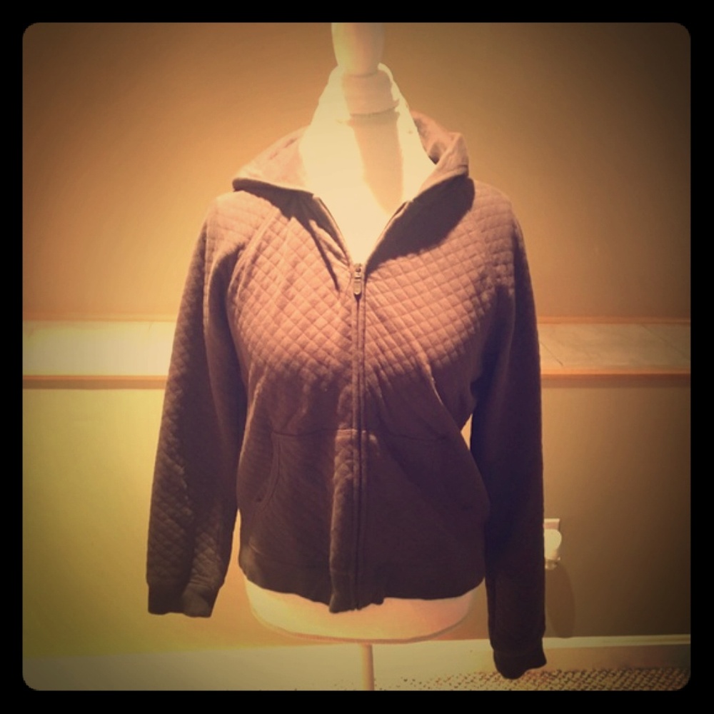 L Gap quilted full zip Hoodie